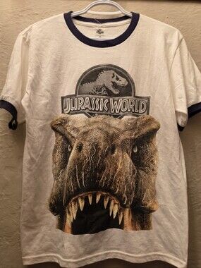 Jurassic World T Rex Dinosaur Ringer Tee Universal Studios
